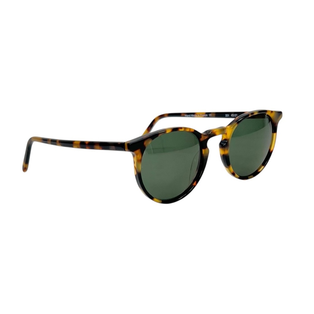 Morgenthal Frederics NY Made in Japan Brown Tokyo Tortoise Round Sunglasses